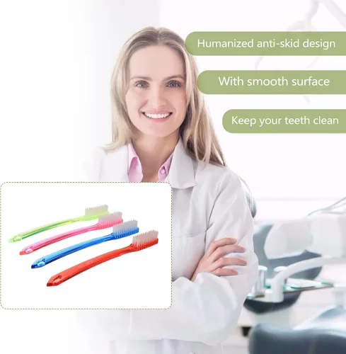 Vista 6 de HEALLILY Paquete de 12 cepillos de dientes Super Bristle para adultos, cerdas duras para eliminar eficazmente las manchas, cómodo mango