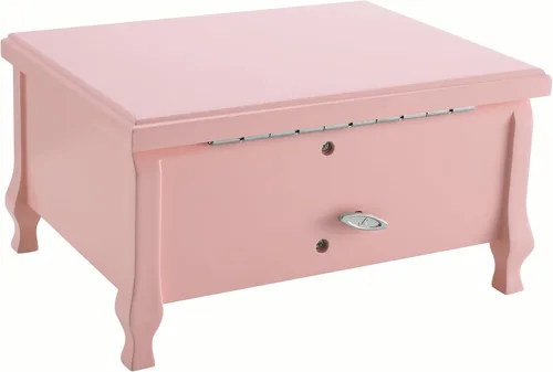 Vista 3 de Joyero musical de bailarina de pies grandes con espejo y cerradura para niñas, caja de almacenamiento de joyas rosa para niños, organizador de joyas