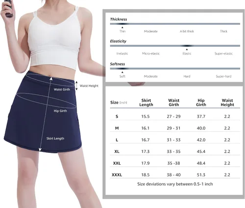 Vista 7 de CAMEL CROWN Falda pantalón de golf con pantalones cortos para mujer