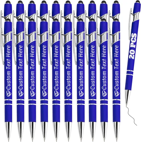 Vista 60 de Bolígrafos personalizados a granel 10 con nombre, grabados con punta de lápiz, bolígrafos de bola personalizados de escritura suave, regalos