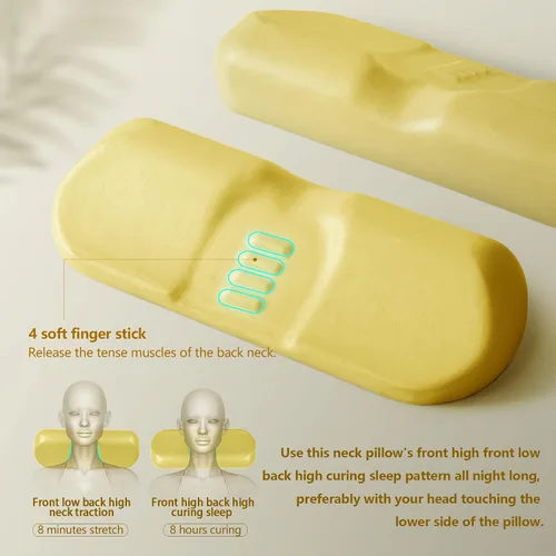 Vista 8 de Almohada de dispositivo de tracción cervical para aliviar el dolor de cuello y almohada cervical para dormir almohada cervical
