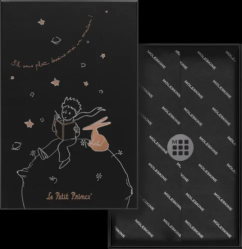 Vista 2 de Moleskine Le Petit Prince - Cuaderno de edición limitada, grande, a rayas, negro, tapa dura (5 x 8.5)