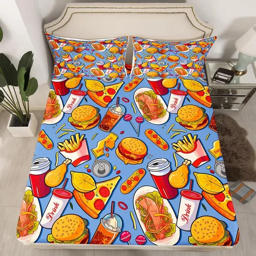 Vista 29 de Erosebridal Juego de sábanas de ratas para niños, tamaño Queen, juego de ropa de cama con diseño de roedores de ratón, divertido diseño de animales