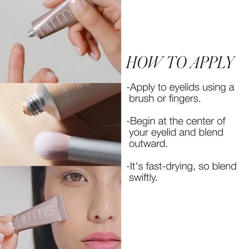 Vista 5 de RMS Beauty Eyelights Crema de Sombra de Ojos, Sombra de Ojos en Crema Hidratante de Larga Duración para un Color Natural Luminoso y Ajustable