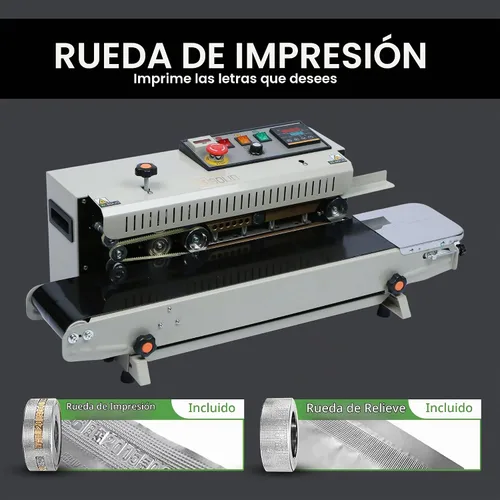 Vista 4 de U.S. Solid Máquina de sellado de sellador de banda de bolsa continua, sellador de banda horizontal automático con control de temperatura digital