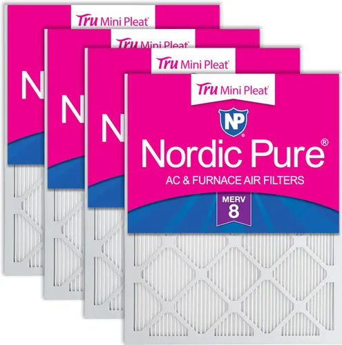 Vista 10 de Nordic Pure 20x20x1 (Tamaño real: 19 1/2 x 19 1/2 x 3/4) Filtros de aire para caldera/aire acondicionado Poly Green MERV 6 – Reduce el polvo