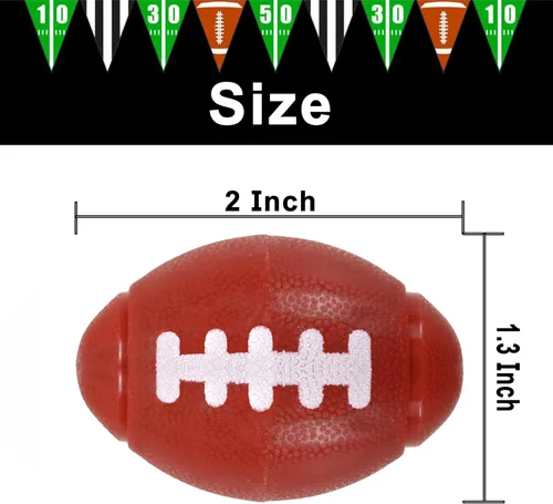 Vista 2 de GIFTEXPRESS Fidget Spinners de Fútbol Americano - 36 Piezas Color Marrón Juguetes de Fiesta de 2" para Niños - Mini Juguete Antiestrés de Fútbol
