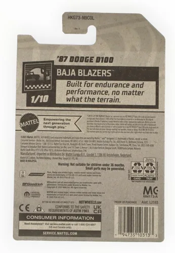Vista 2 de Hot Wheels Dodge D100 '87, Baja Blazers 1/10 [Rosa] 181/250