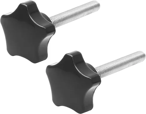 Vista 19 de 6 Piezas de Pomo de Estrella Roscado de M4 x 20mm, Manija de Perilla de Sujeción en Forma de Hexágono de Plástico para Reemplazo de Base de Paraguas