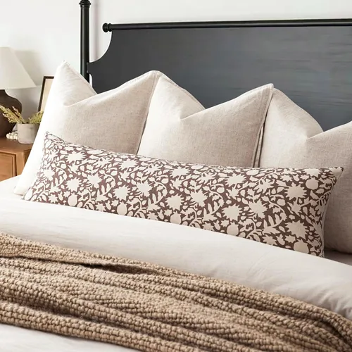 Vista 26 de Foindtower - Juego de 2 fundas de almohada decorativas con flores neutras estilo farmhouse, fundas de almohada boho para sofá, sofá cama