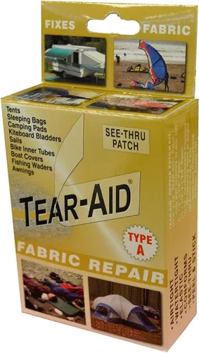 Vista 2 de TEAR-AID Kit de primeros auxilios unisex para reparación de telas, paquete de 1, paquete 1 de EE. UU