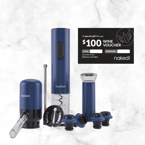 Vista 7 de Ivation Juego de regalo de vino todo en uno – Incluye abridor eléctrico de botellas, dispensador aireador, bomba preservadora, 2 tapones de corcho