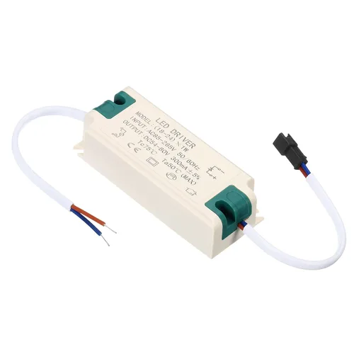 Vista 6 de PATIKIL 18-24W 300mA LED Driver, AC 85-265V Salida 54-80V DC Conector macho Conector Rectificador de corriente constante Transformador Fuente
