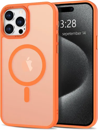 Vista 149 de Anuck - Funda magnética para iPhone 11 compatible con MagSafe, carcasa trasera mate translúcida dura, borde de TPU, delgada, resistente a impactos