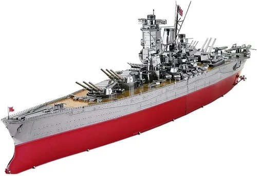 Vista 11 de Piececool Rompecabezas de metal 3D, kit de modelo de buque de guerra, acorazado Fuso, kit de construcción de modelos militares de embarcación