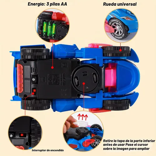 Vista 5 de Hirger Juguete de Coche Dinosaurio Transformable para Niños, Juguetes de Camión Monstruo Auto Transformador con Luz y Sonido para Niños Pequeños