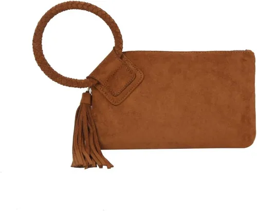 Vista 22 de Monedero de mano para mujer, cartera de noche con correa de mano, informal, formal, de cuero vegano, Metro Muse