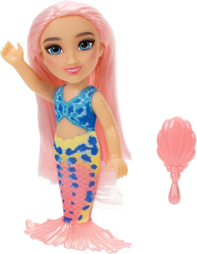 Vista 2 de Disney La Sirenita Caspia - Muñeca pequeña de 6 pulgadas con peine para el pelo