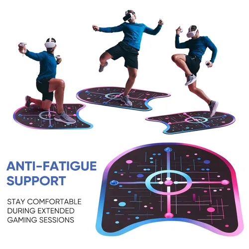 Vista 5 de VR Mat for Meta Quest 3 VR FlexSpace Mat Accessories Boundary Awareness Carpet with Anti-Slip Base and Comfort Foam for Gaming Workouts(Non-Circular)