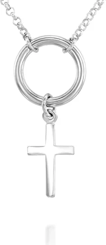 Vista 28 de Collar de cruz de oro para mujer, collares con colgante de cruz minimalista, longitud de 16 a 18 pulgadas, joyería cristiana hecha a mano, regalo