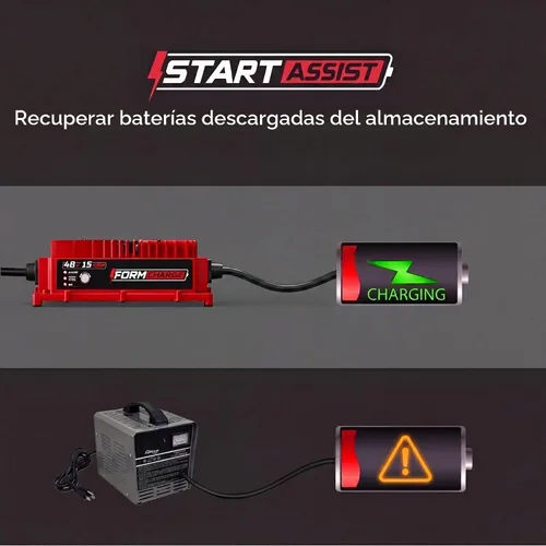Vista 5 de FORM - Cargador de batería para carrito de golf de 48 voltios, 48 V, 15 amperios, plomo ácido, litio, cargador de batería LiFeP04