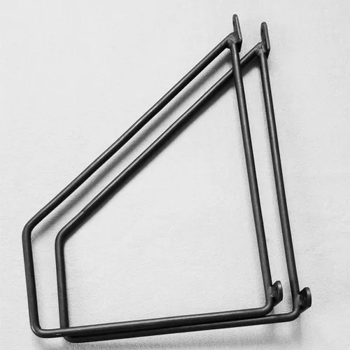 Vista 3 de Soporte de estante triangular flotante rústico para colgar en la pared, soportes de estante de hierro de metal resistente para colgar en la pared