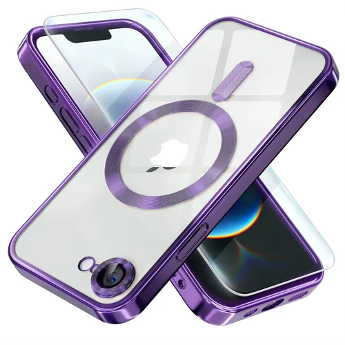 Vista 12 de Misea Funda magnética para iPhone 14 compatible con MagSafe [nunca amarillenta] [protección contra caídas de grado militar] protector completo