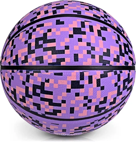 Vista 12 de Balón de baloncesto de goma oficial para interiores y exteriores, para hombres, tamaño 3/4/5/6/7 para niños, jóvenes, adolescentes, niños y niñas