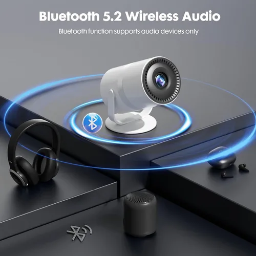 Vista 13 de Mini proyector con Android 12 y aplicaciones integradas, WiFi y Bluetooth color1