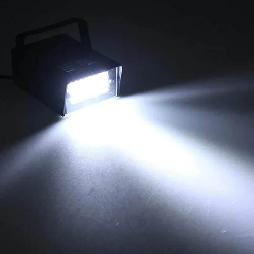 Vista 2 de Paquete de 2 luces estroboscópicas de discoteca para fiesta, 32 mini luces LED estroboscópicas para fiestas, luces estroboscópicas enchufables