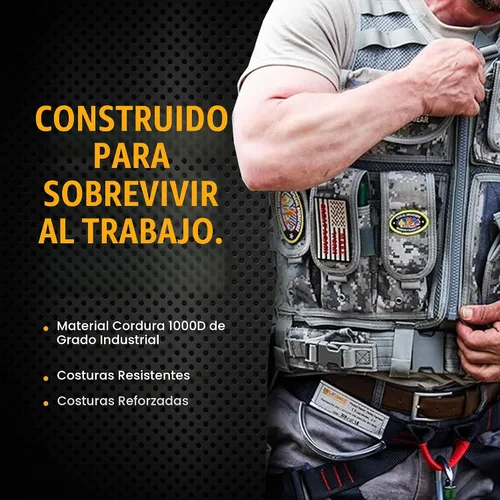 Vista 7 de SF-18 Charlie 2.0 Chaleco táctico y cinturón Chaleco modular MOLLE con bolsas de herramientas y dispersión