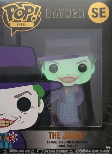 Vista 2 de Batman 1989 Joker Pop Esmalte Pin con Característica Brillante Característica, Esmalte, Esmalte