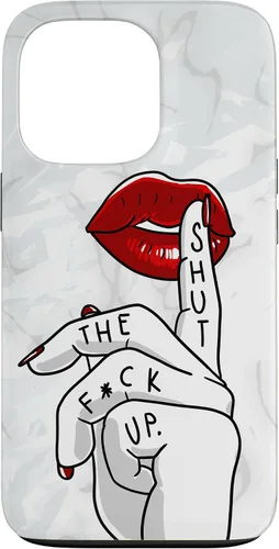 Vista 10 de STFU - Funda de regalo para iPhone 17 con texto en inglés "Lips Cool Swear Words Cussin Saying Women Bad Girs