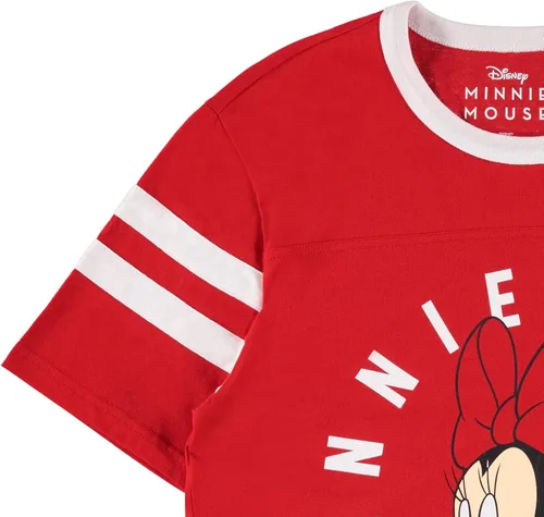 Vista 3 de Disney Camiseta de fútbol universitario de Mickey Mouse y Minnie Mouse para mujer