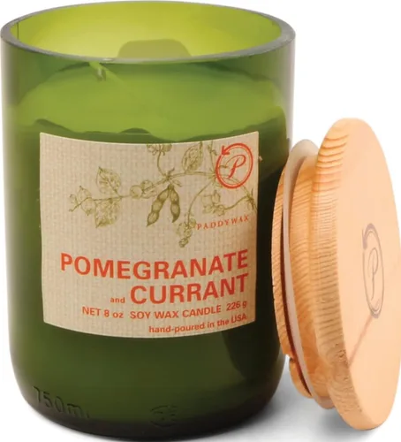 Vista 12 de Paddywax Eco Green Collection - Vela de mezcla de cera de soja en tarro de vidrio, aroma a limón Meyer, recipiente verde con tapa de madera, 8 onzas