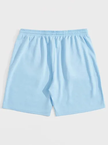 Vista 2 de GORGLITTER Pantalones cortos de entrenamiento de verano con cordón para hombre
