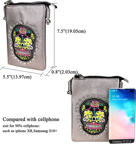 Vista 2 de Montana West Monederos pequeños cruzados para teléfono celular para mujer bolso cruzado occidental