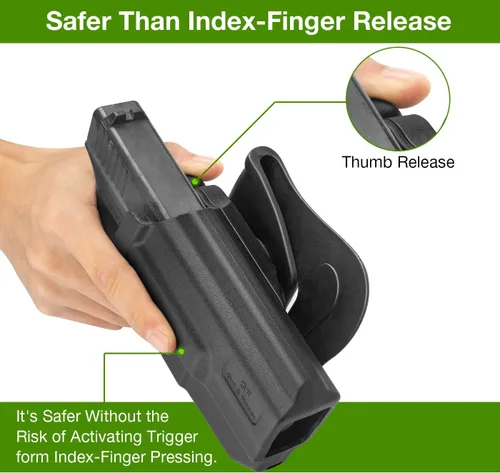 Vista 2 de OWB Holster for Taurus G2C/G3C, PT111/PT140 G2, G3C Toro – Index/Thumb Release, RDS Ready Options, Paddle/Clip/IWB Carry, Adjustable Cant, No