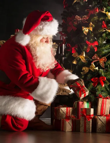 Vista 2 de Opemon Disfraz de Papá Noel para hombre, 11 piezas, juego de traje de Navidad profesional de lujo para hombres adultos, traje de Santa Claus, traje