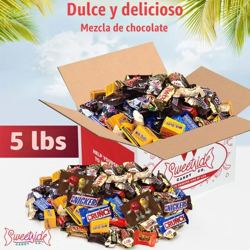 Vista 2 de Paquete variado de dulces de chocolate, dulces de chocolate para fiestas, a granel, 5 libras Bolsa de surtido de dulces de chocolate mixto