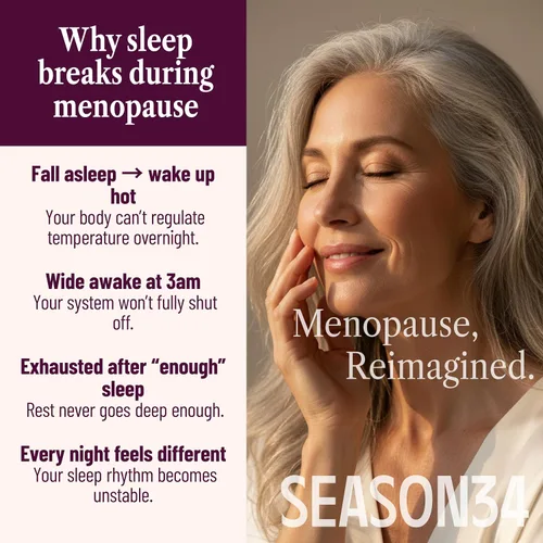 Vista 2 de Menopausia y perimenopausia para mujeres mayores de 35 años Sudores nocturnos y despertares relacionados con los sofocos Mantente fresco toda