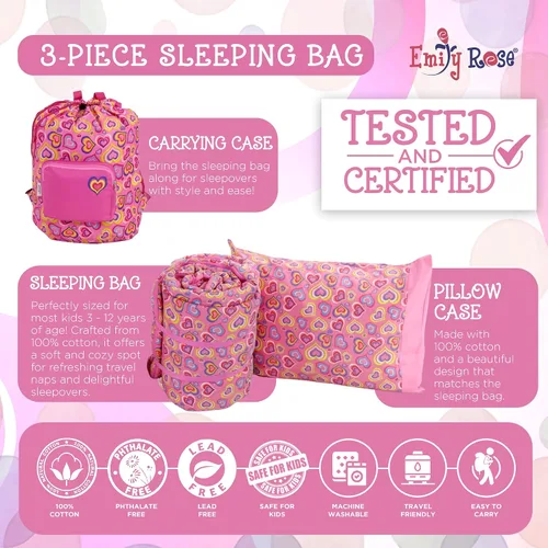 Vista 2 de Emily Rose Pink Toddler Nap Mat Set with Warm Blanket