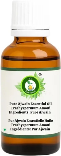 Vista 2 de R V Essential Aceite esencial puro de Ajwain, 0.2 fl oz (0.169 oz)- Amoni Trachyspermum (grado terapéutico 100% puro y natural)