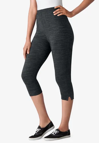 Vista 6 de Woman Within Legging capri de algodón elástico de talla grande para mujer