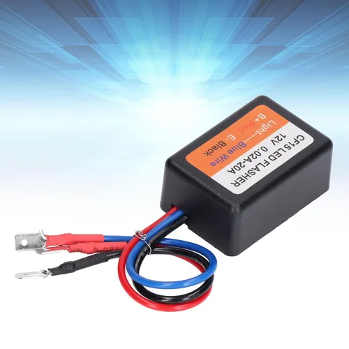 Vista 4 de Controlador estroboscópico, controlador estroboscópico de flash 12 V auto módulo intermitente 0.02‑20A LED Módulo de luz de giro 45 75 veces por