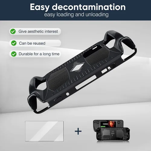 Vista 6 de Funda protectora de silicona para cubierta de vapor, juego 2 en 1, cubierta de vapor con cubierta de vapor resistente a los arañazos, protector