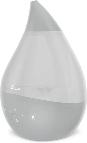Vista 10 de Crane Humidificador ultrasónico de niebla fría 4 en 1 Drop 2.0 con máquina de sonido, luz nocturna, bandeja de aroma, relleno superior de 1 galón