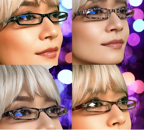 Vista 7 de Lentes de lectura para mujeres y hombres, con bloqueo de luz azul, antifatiga ocular, lentes de tubo delgado para computadora, tamaño pequeño