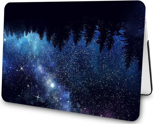 Vista 5 de Carcasa rígida Forest Night Sky compatible con MacBook Air de 13 pulgadas 2021 2020 A2337 M1/A2179 con Retina & Touch ID,AMCJJ carcasa rígida