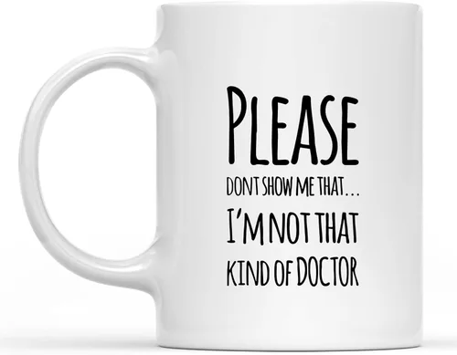 Vista 273 de Taza inspiradora y sarcasmo con texto en inglés "A Truly Great Doctor is Hard to Fond", regalos inspiradores y sarcasmo para hombres y mujeres